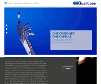 Qualicaps.com(Qualicaps manufactures empty two) Screenshot