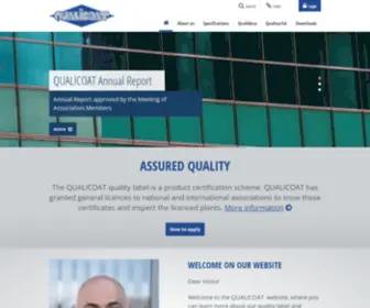 Qualicoat.net(Association for Quality Control in Lacquering) Screenshot