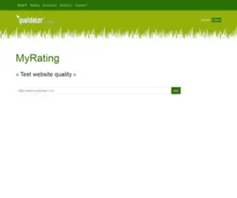 Qualidator.com(Der Qualidator testet eine Website auf die Kernpunkte der Bereiche Accessibility (Zugänglichkeit)) Screenshot