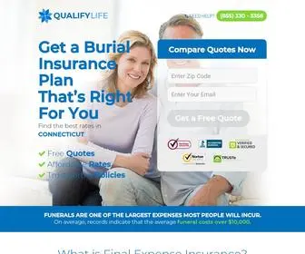 Qualifylife.com(Free Burial Insurance Quote) Screenshot