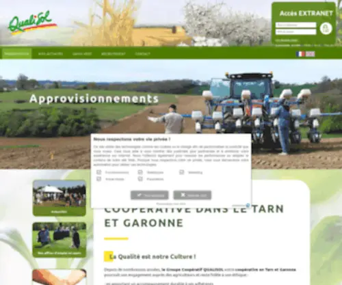Qualisol.fr(Coopérative Tarn et Garonne) Screenshot