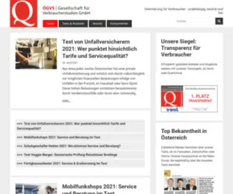 Qualitaetstest.at(ÖGVS Testinstitut) Screenshot