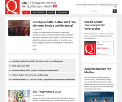 Qualitaetstest.ch(Siqt) Screenshot
