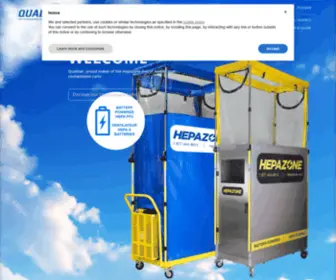 Qualitair.ca(Équipements de contrôle des poussières et des infections) Screenshot