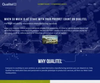 Qualitel.com(High-Reliability Electronics Manufacturing Services) Screenshot