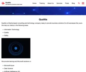 Qualitia.com(Global IT Solutions) Screenshot