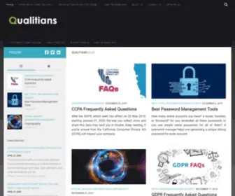 Qualitians.com(We believe in Quality) Screenshot