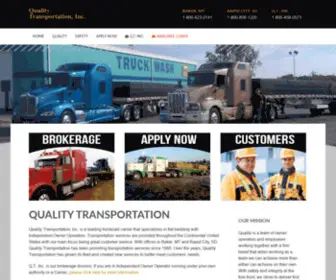 Quality-Transportation.com(Trucking) Screenshot