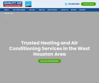 Qualityairhouston.com(Houston AC Repair & HVAC Pros) Screenshot