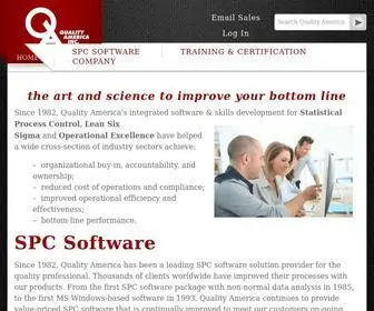 Qualityamerica.com(Use Quality America's SPC software & Lean Six Sigma training for operational excellence) Screenshot