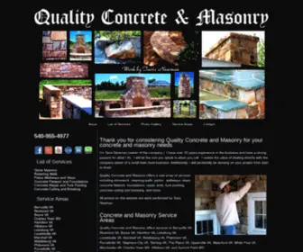 Qualityconcreteandmasonryva.com(Concrete and Masonry) Screenshot