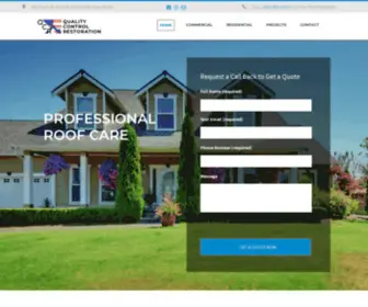 Qualitycontrolrestoration.com(Commercial & Residential Roofing) Screenshot