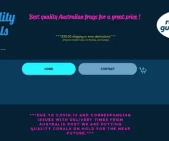 Qualitycorals.com.au(Coral frags) Screenshot