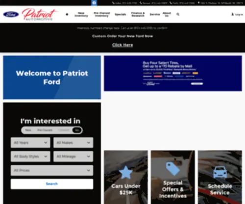 Qualityford.com(Patriot Ford) Screenshot