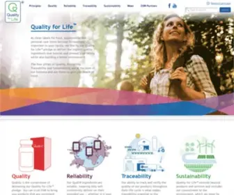 Qualityforlife.com(Discover the four pillars of the Quality for Life®) Screenshot