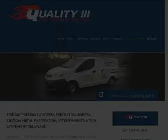 Qualityiii.com(Delaware Based Fire Protection Systems & Fire Extinguishers) Screenshot