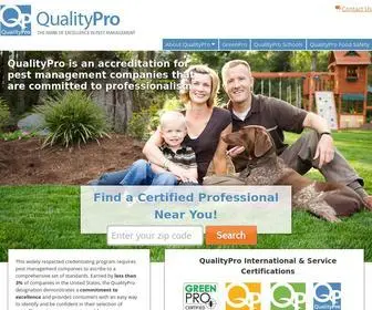 Qualitypro.org(The Mark of Excellence in Pest Management) Screenshot