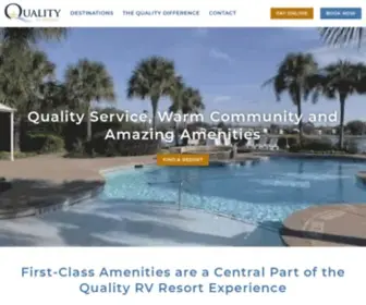 Qualityrvresorts.com(Quality RV Resorts) Screenshot