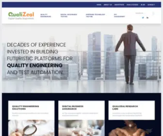 Qualizeal.com(Quality Engineering & Digital Transformation Services) Screenshot