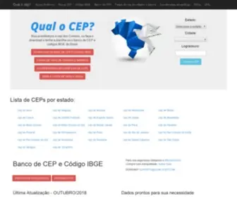 Qualocep.com(Download do banco de dados CEP 2020 e Busca de CEP dos correios) Screenshot