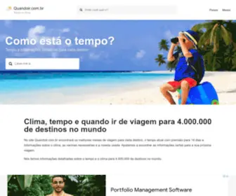 Quandoir.com.br(De beste reistijd voor elke bestemming) Screenshot