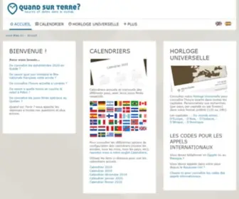 Quandsurterre.com(Calendriers, la heure et dates) Screenshot