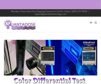 Quantadose.com(Reusable UVC Test Cards) Screenshot