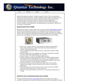 Quantar.com(Quantar Technology microchannel plate (MCP)/ resistive anode encoder (RAE) based) Screenshot