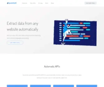 Quantati.com(Turn Any Website Into Data as a Service) Screenshot