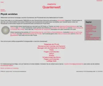 Quantenwelt.de(Joachims Quantenwelt) Screenshot