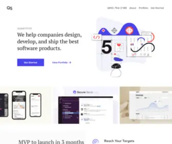 Quantfive.org(We're an entrepreneurial focused digital product agency) Screenshot