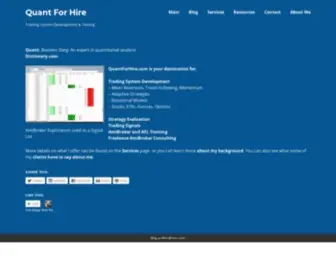 Quantforhire.com(Quant For Hire) Screenshot