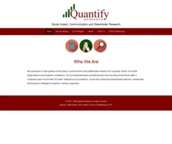Quantifyresearch.co.za(Social Impact) Screenshot