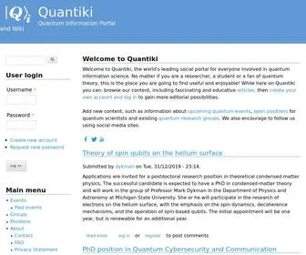 Quantiki.org(Quantum Information Portal and Wiki) Screenshot