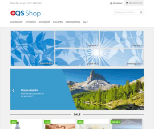 Quantisana-Shop.ch(Innovative Produkte für Ihr Wohlbefinden) Screenshot