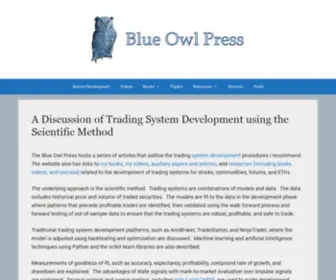 Quantitativetradingsystems.com(A Discussion of Trading System Development using the Scientific Method) Screenshot