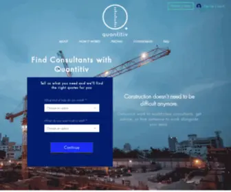 Quantitiv.com(Save on Global Construction Expertise) Screenshot