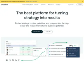 Quantive.com(Strategy Execution Platform) Screenshot