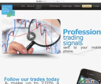 Quantumbinarysignals.com(Mobile Trading Signals by Quantum Binary Signals) Screenshot
