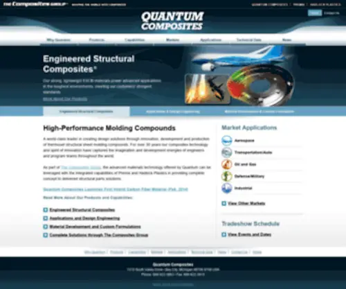 Quantumcomposites.com(High-Performance Molding Compounds) Screenshot