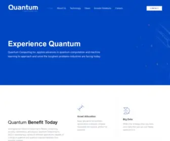 Quantumcomputinginc.com(Quantum-enabled software) Screenshot