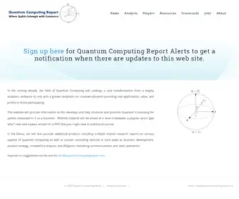 Quantumcomputingreport.com(Quantum Computing Report) Screenshot