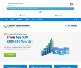 Quantumdesigners.com(Web designers in Woodbridge VA) Screenshot