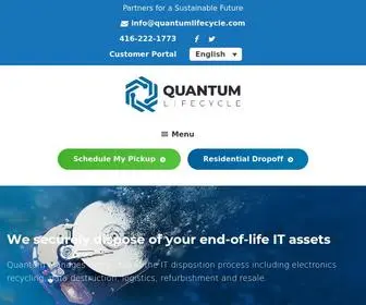 Quantumlifecycle.com(Electronics Recycling) Screenshot