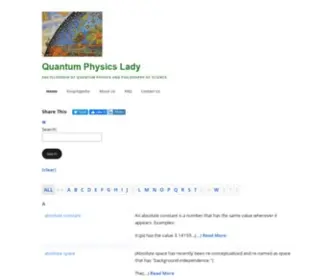 Quantumphysicslady.org(Quantum Physics Lady) Screenshot