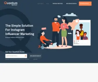 Quantumsponsor.com(Find out and start making money on Instagram) Screenshot