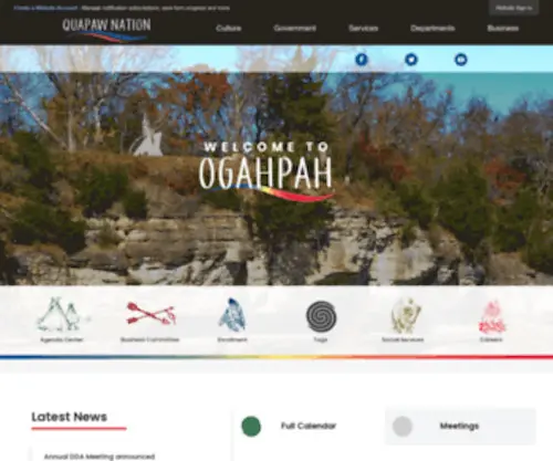 Quapawtribe.com(Quapaw Tribe) Screenshot