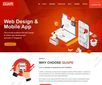 Quape.com(Singapore Web Design & Development Company) Screenshot