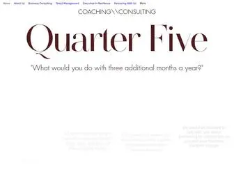 Quarterfive.net(Executive Coaching and Consulting) Screenshot