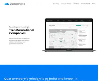 Quartermoore.com(Investing in Innovative Entrepreneurs) Screenshot